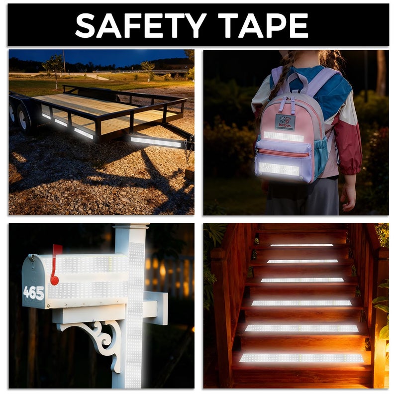 SWRT Reflective Tape 2 Inch x 160 Feet DOT-C2 Shining Star Fade Resistant White Reflective Tape Outdoor Waterproof Strong Adhesive Safety Warning Tape Reflector Conspicuity Tape for Trailer Truck Bike - Image 5
